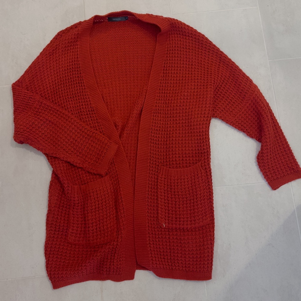 Cozy Red Knit Sweater